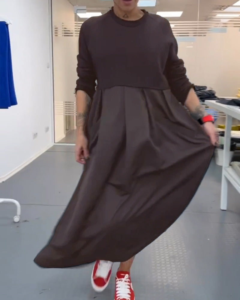 Gluschwein - Maxikleid in Uni-Farbe Freizeitkleid