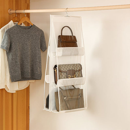 Hängender Handtaschen-Organizer – Doppelseitiges Design mit 6 Fächern