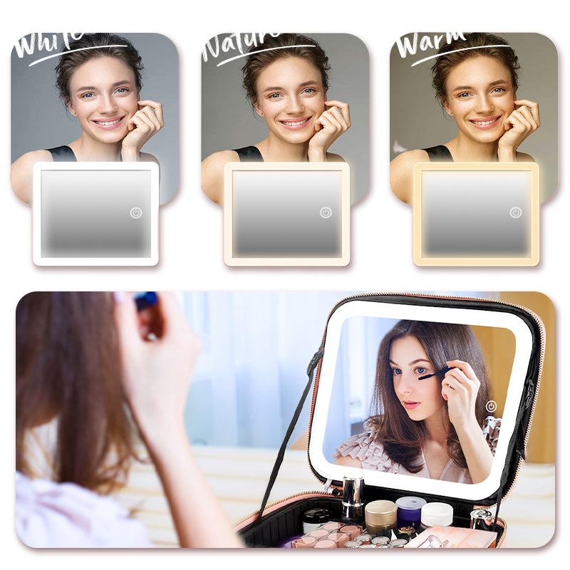 Gluschwein - ✨ 50% RABATT & Versandkostenfrei ✨ Makelloses Schminken überall – Tragbare Kosmetiktasche mit LED-Spiegel! ✨