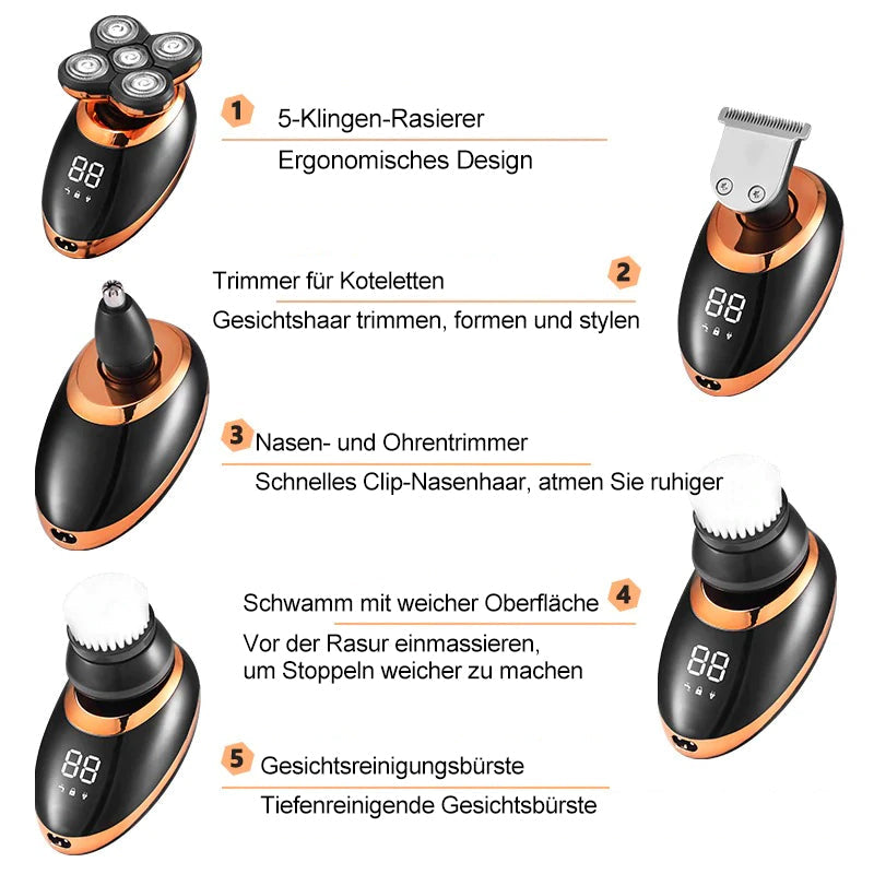 Gluschwein - 5 in 1 Wiederaufladbarer Elektrorasierer