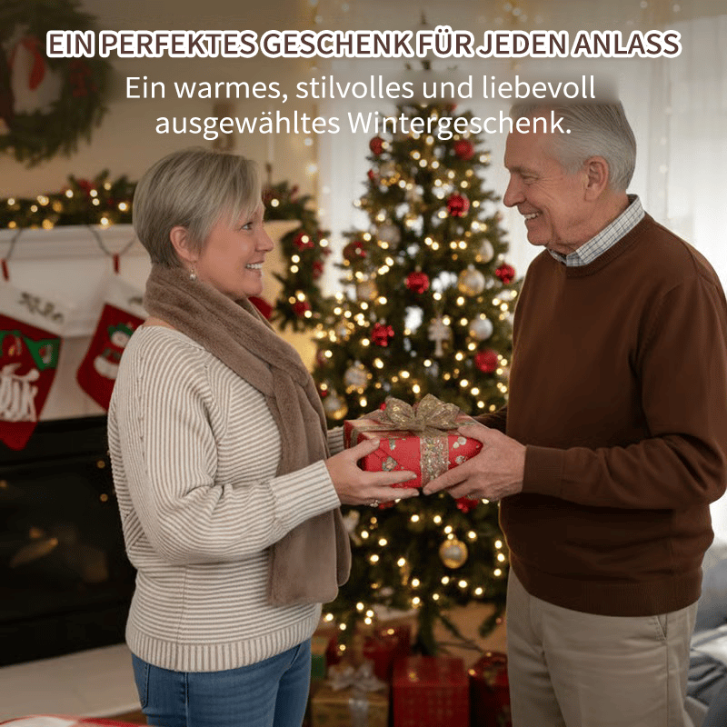 Luxus-Winterschal mit versteckter Tasche – Warm, stilvoll & freihändig