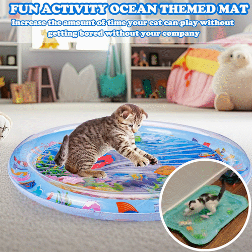 Gluschwein - 🐱 Mehr Spaß für Wohnungskatzen – 49% Rabatt ✨ Sensorische Wassermatte für Haustiere – Für spielerisches Jagen und erfrischende Abkühlung! 🐟