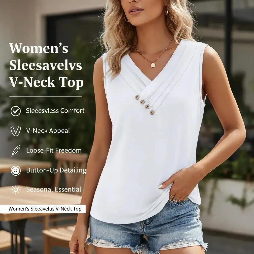 Gluschwein - Einfarbiges V-Ausschnitt-Tanktop für Damen – atmungsaktiv & vielseitig