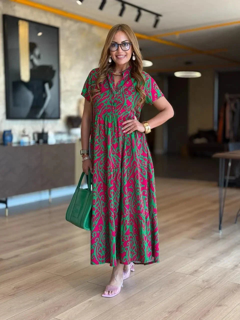 Jubilee – Vestido holgado de corte A con estampados
