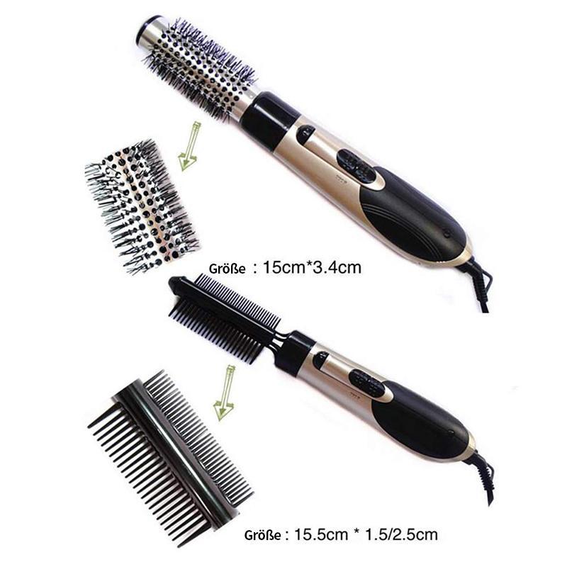 Gluschwein - 7in1 Professionelle multifunktionale Styling-Tools Breite Bürste Haartrockner Glätteisen Kamm Clip Pipe Roller Brush