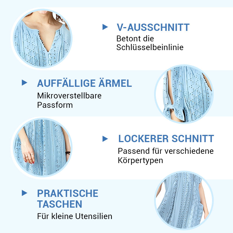 Gluschwein - 👗 50% RABATT! ⏰ Elegantes V-Ausschnitt-Kleid mit dezenten Cut-Outs für Damen – Figurumschmeichelnd, luftig & perfekt für Sommerpartys und besondere Anlässe 💃