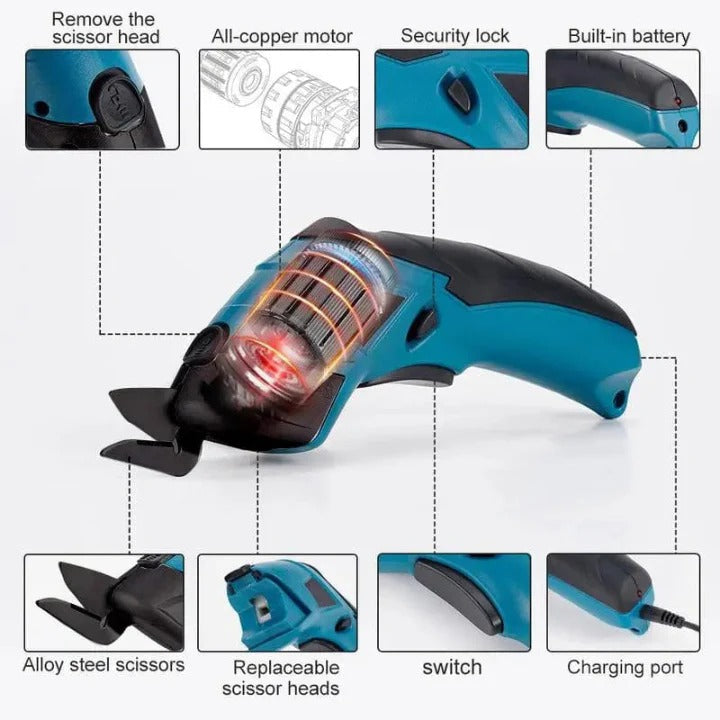 MetikScissors - Elektrische Schere kabellos — Kein ermüdendes manuelles Schneiden mehr