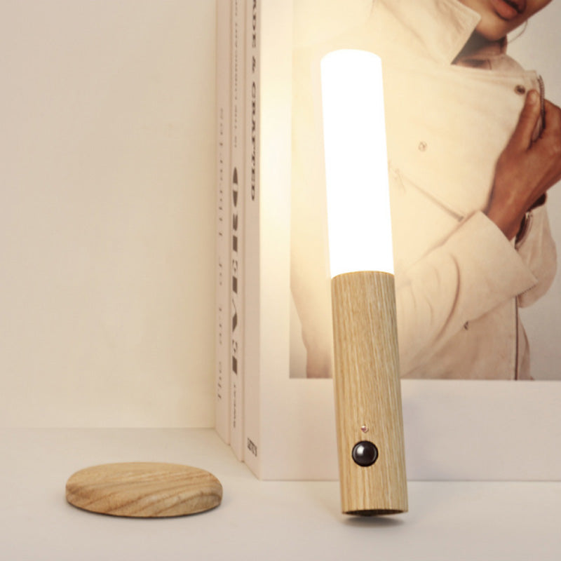 Aplique LED giratorio de 360° de madera