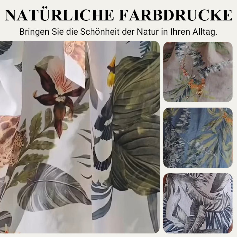 Gluschwein - 🌷56% RABATT❤️‍🔥Bedrucktes Kleid mit Rundhalsausschnitt aus Baumwolle und Leinen für Frauen