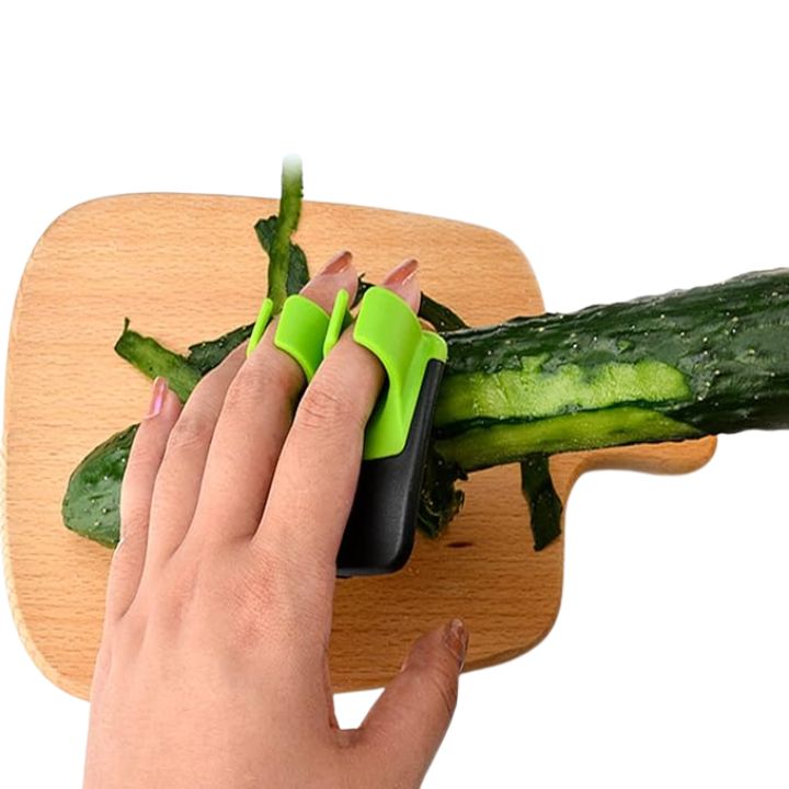 1+1 Gratis | Sicheres Schälen mit Fingergriff für Obst- und Gemüseschäler