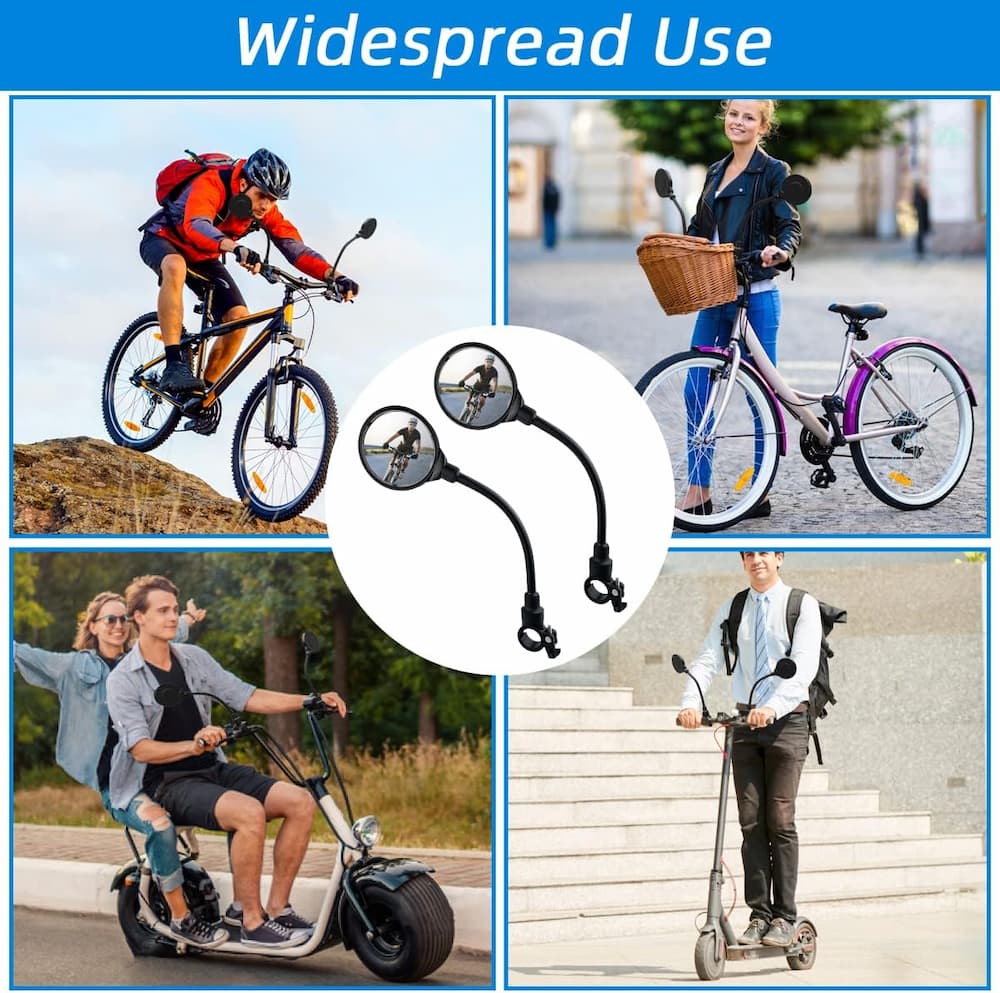 FlexMirrors - Premium Fahrradspiegel – Mehr Sicherheit und freie Sicht [2er-Set]