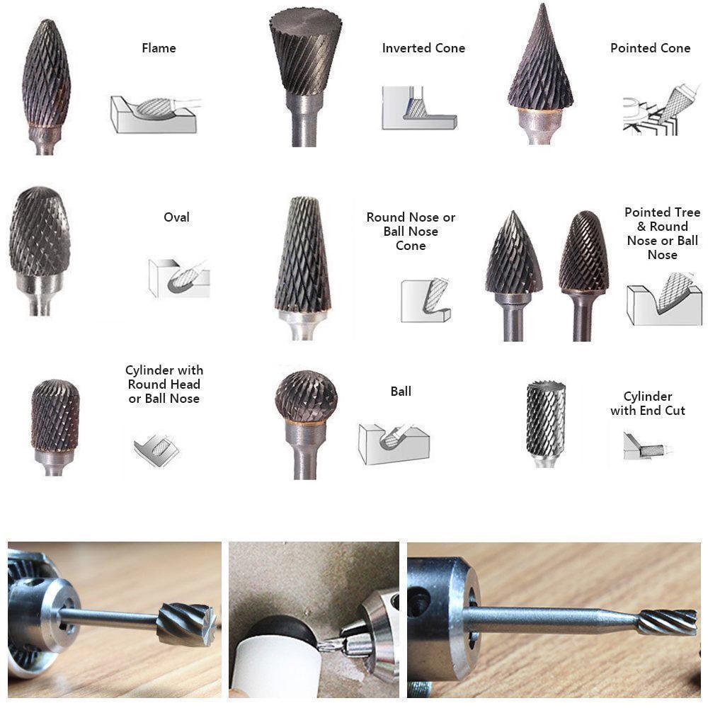 Gluschwein - 10 in 1 Tungsten Steel Grinding Head ( 10PCS )