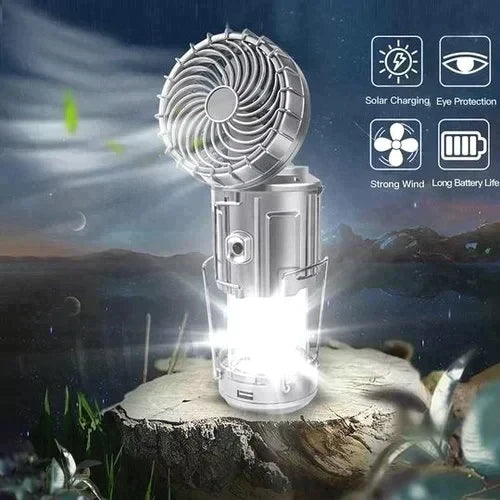🔥Solange der Vorrat reicht 40 % Rabatt!🎉Tragbare LED-Campinglampe mit Ventilator（Sommer-Sonderangebot）
