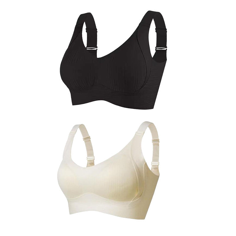 Gluschwein - 🔥50% Rabatt für begrenzte Zeit💕Gerippter Push-up-BH für Frauen, verstellbar, kabellos