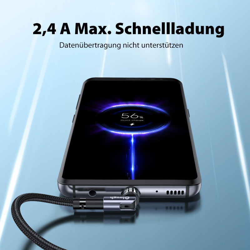 Gluschwein - 540 Grad drehbares 3 in 1 magnetisches Datenkabel