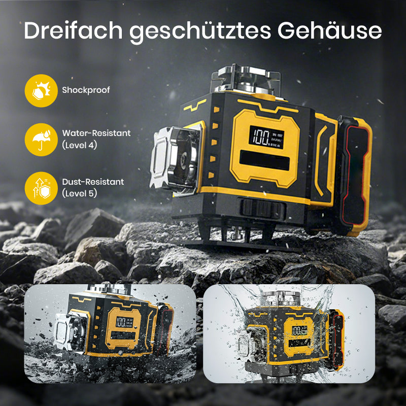 Gluschwein - 📏 60% RABATT! 🔦 Multifunktions-Laserwasserwaage – Selbstnivellierend, Horizontale & Vertikale Linien & Ideal für Heimwerker 🔧