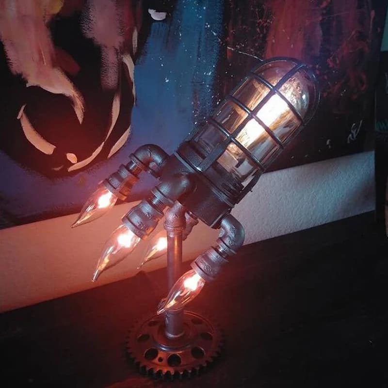 Gluschwein - Rocket Lamp - Steampunk-Raketenlampe