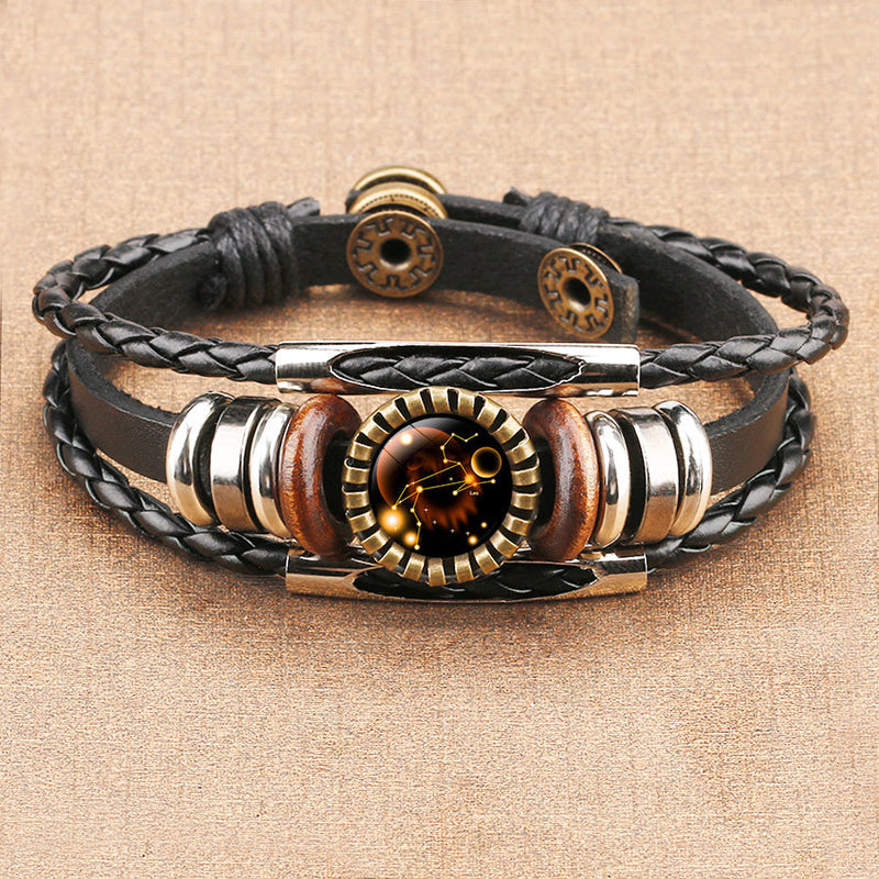 Gluschwein - Sternzeichen-Zeitstein-Armband Leo