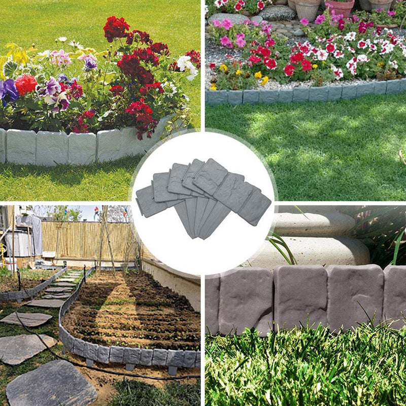 Gluschwein - 🏡 50 % RABATT! 🌿 Gartenzaun aus Kunststein – einfach zu montieren, erweiterbar und naturgetreu ✨