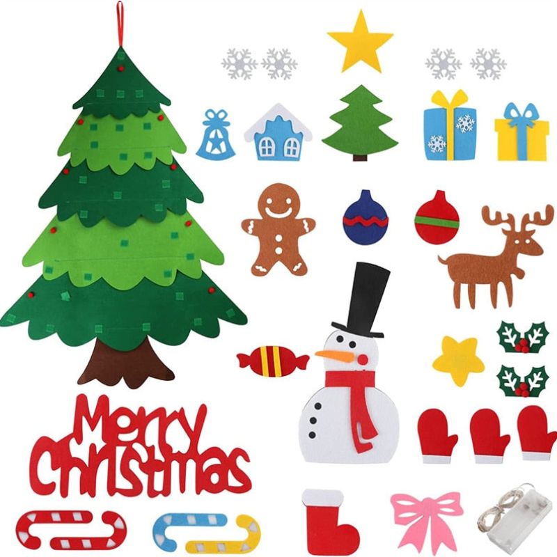 FeltTree - Montessori Weihnachtsbaum aus Filz für Kinder — Lernen, gestalten & Spaß haben