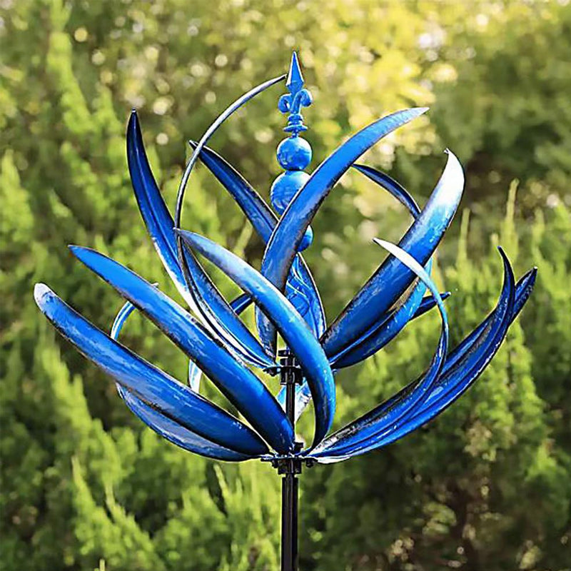 Gluschwein - Blauer Windspinner aus Metall