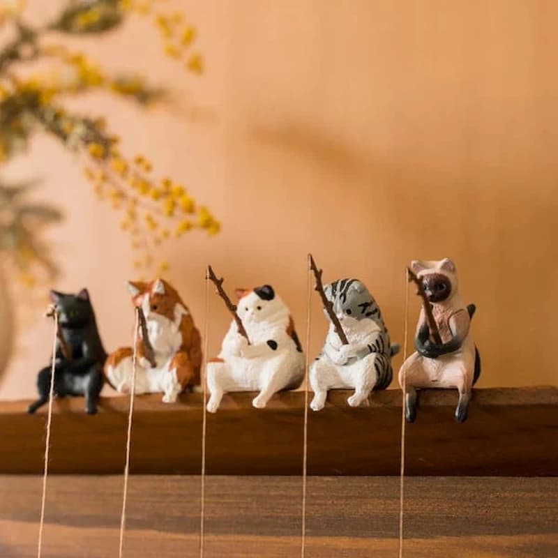 Gluschwein - TinyCats - Mini-Katzen-Schreibtischfiguren-Set