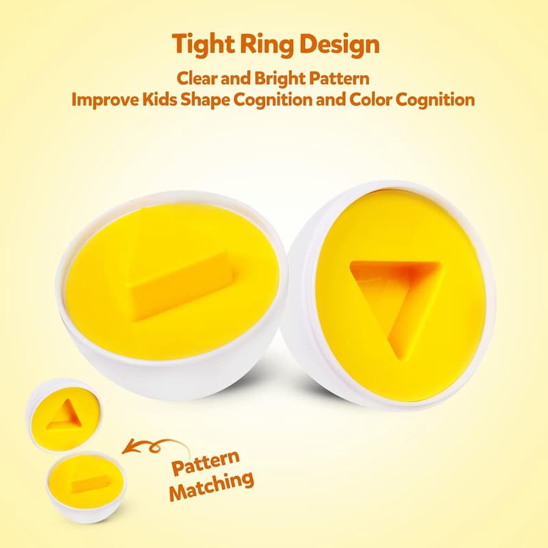 Egg Shapes - Montessori-Eier-Spielzeug – Puzzle zum Sortieren nach Farbe und Form für Kleinkinder: Förderung der Feinmotorik