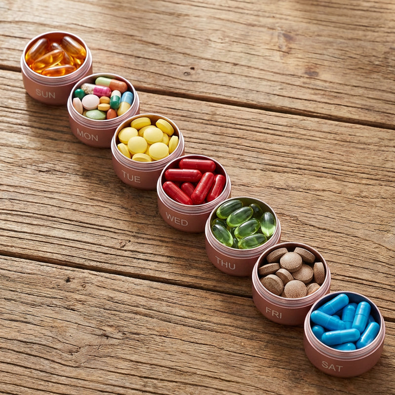 Gluschwein - Pill Bottle - Tablettendose 7 Tage mit Wocheneinteilung