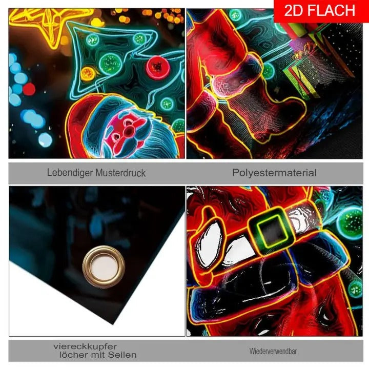 ChristmasBanner - Fluoreszierender Weihnachts-Türbanner