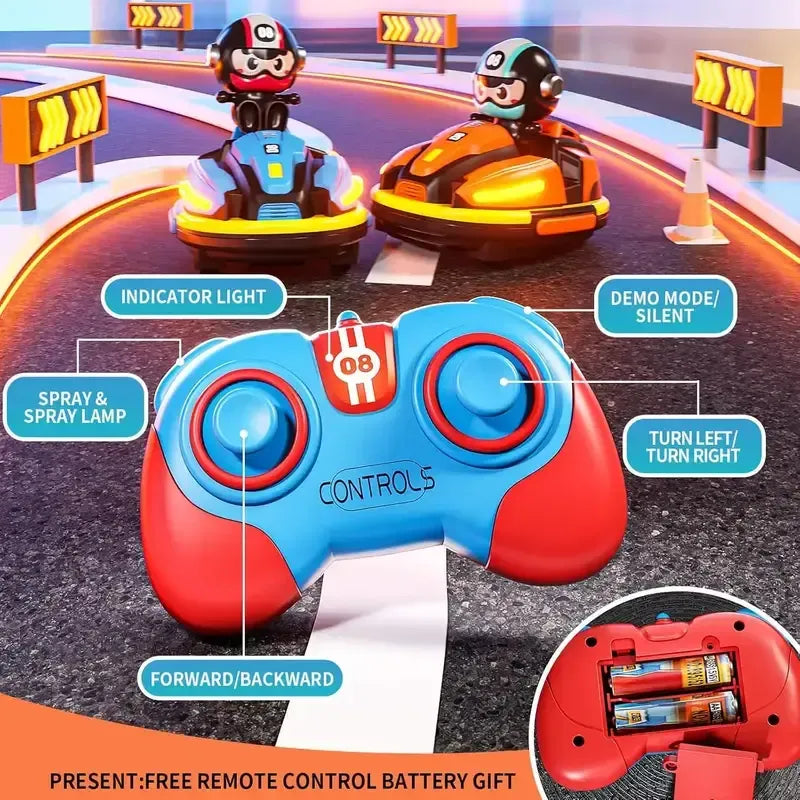 Gluschwein - Bumper Car RC - 2,4-GHz-Ferngesteuertes Autoscooter-Spiel für zwei Spieler