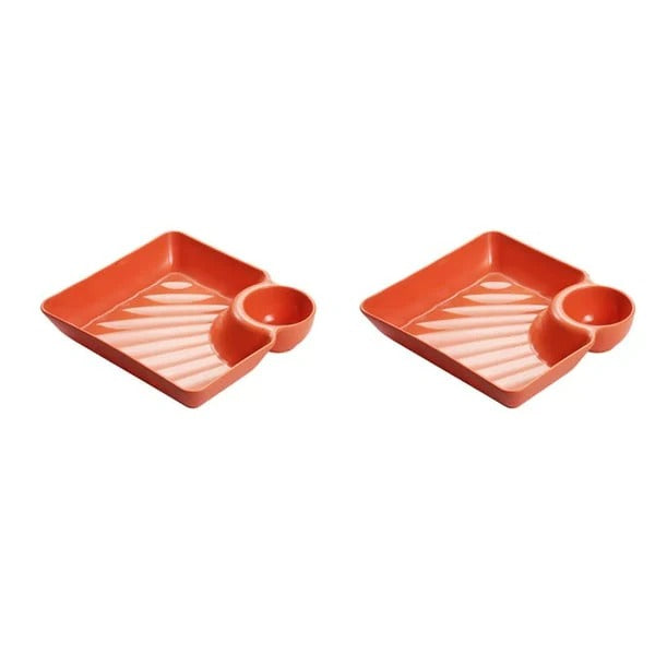 Gluschwein - Dip Plate - Teller mit separatem Soßenfach für sauberes Essen