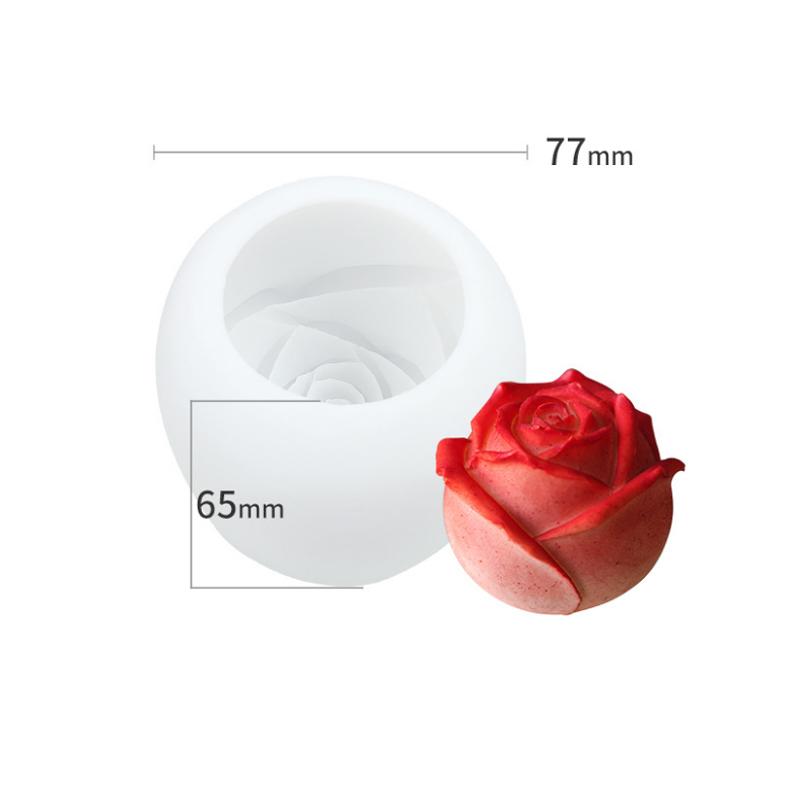 Gluschwein - 3D Silikon Rosenform Eiswürfelform 6.5*7.7cm