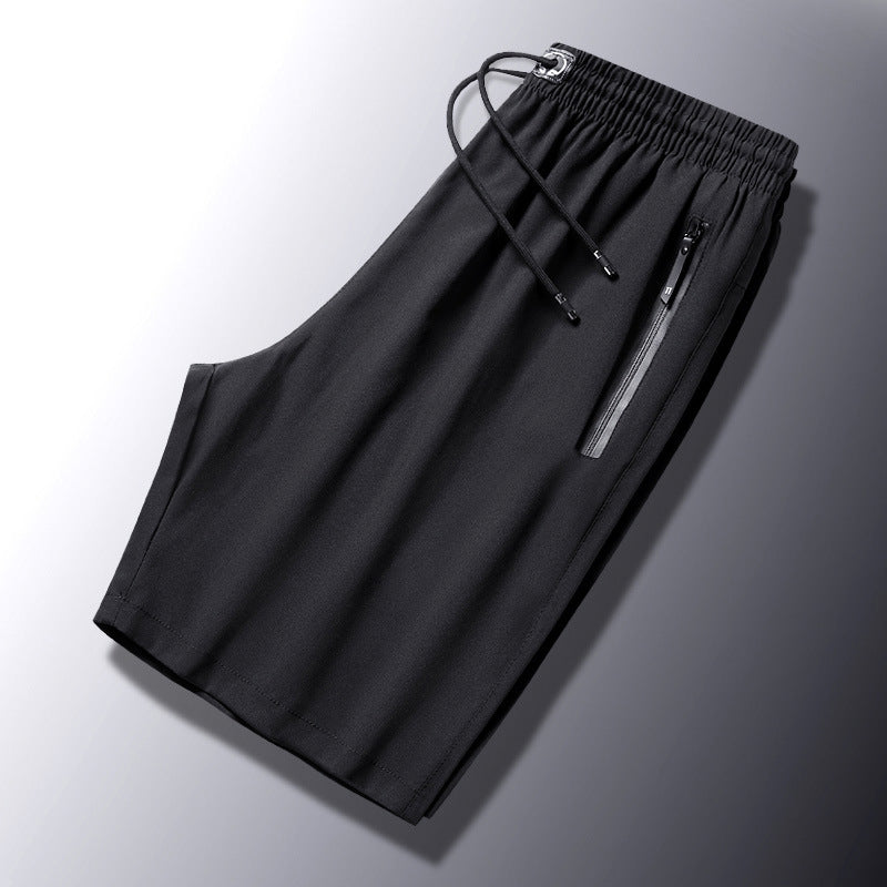 Gluschwein - Men's Plus Size Ice Silk Stretch Shorts Black