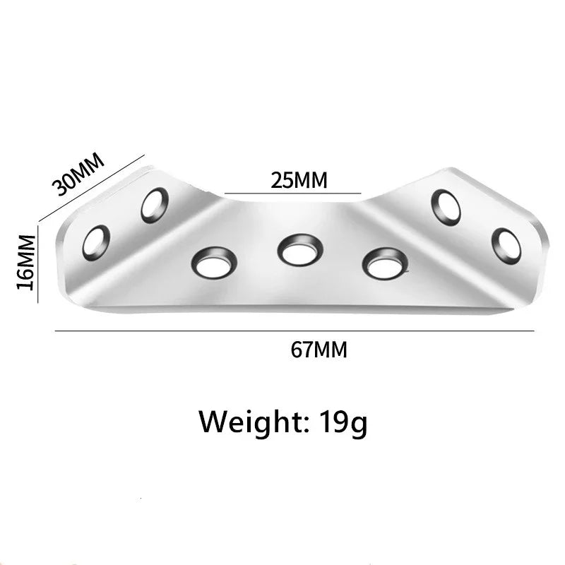 MesoTie - Conectores de esquina para muebles de acero inoxidable - Soportes robustos [10 piezas]