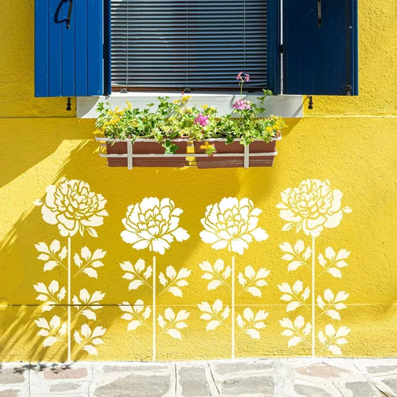 Gluschwein - Gartenzaun Große Blumenschablonen