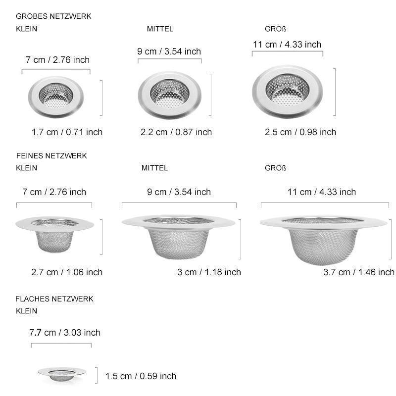 Gluschwein - Küche Edelstahl-Wannen-Filter (3 Stücke)