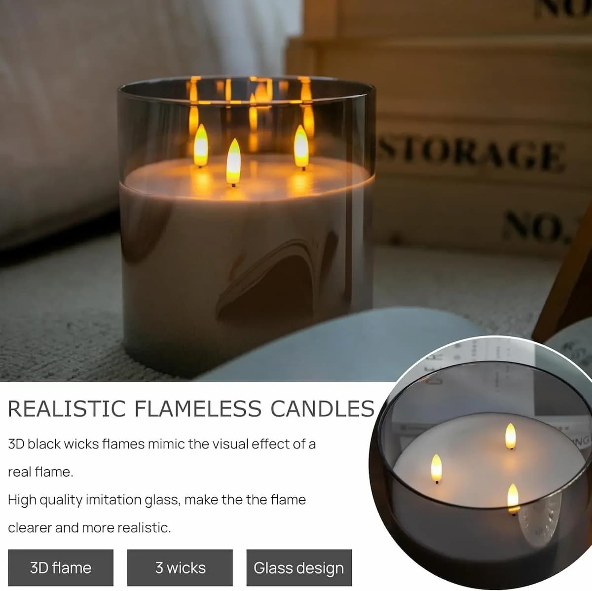 LedCandle - Große LED-Glaskerzen — gemütliche Atmosphäre per Fernbedienung