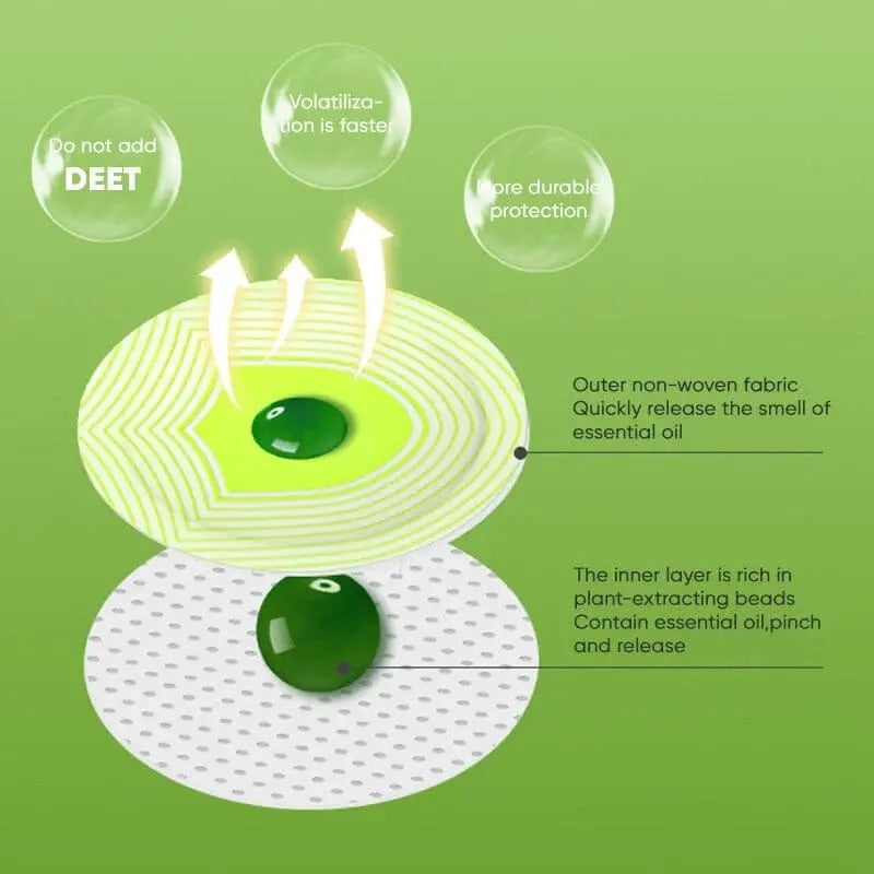MosquitoPatch - Apósitos antimosquitos con aroma a hierbas [10 unidades]