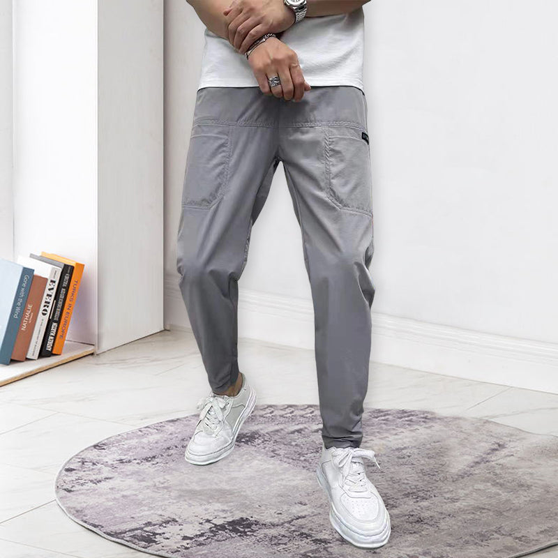 Gluschwein - Skinny Cargohose mit hohem Stretchanteil für Herren grau