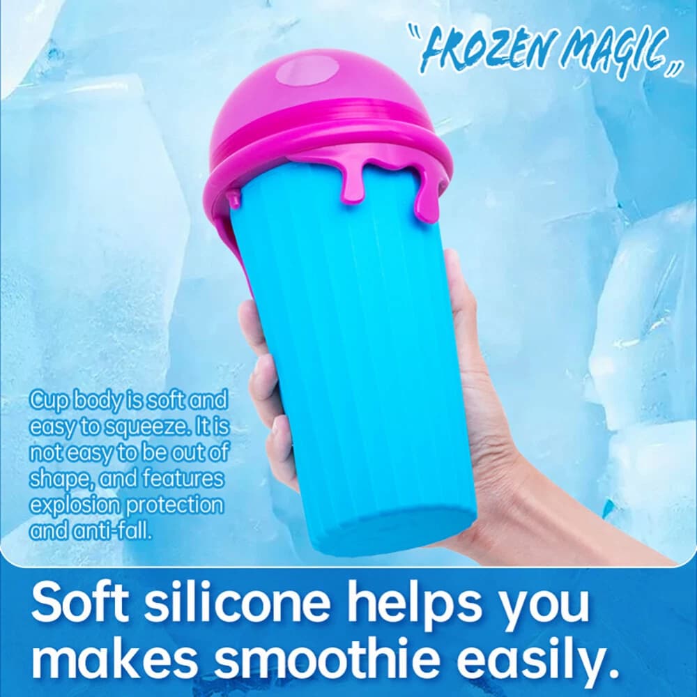 SlushyCup - Slushy-Becher zum Quetschen – Für Eisgetränke in Minuten