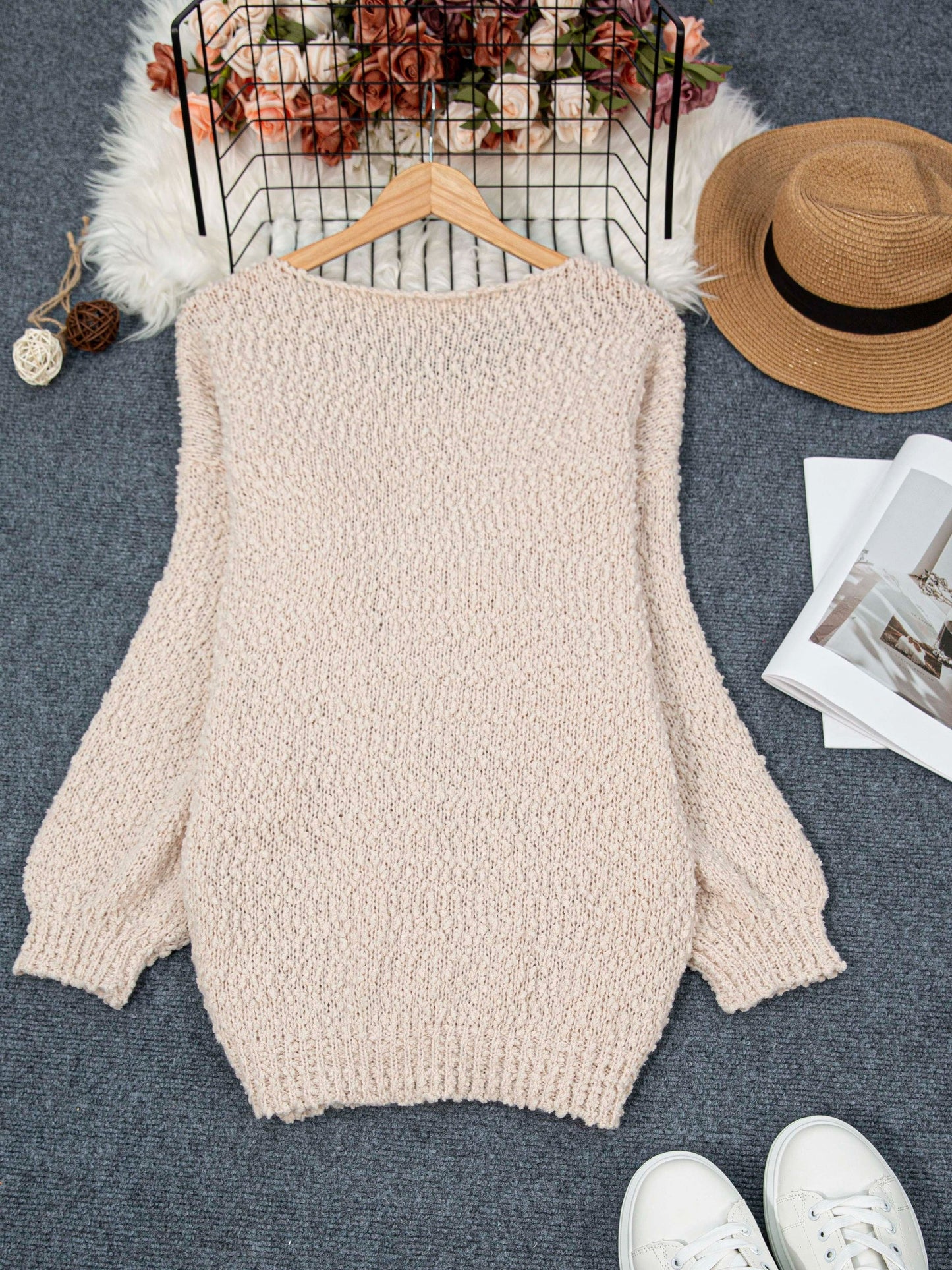 Jeannette - Rundhals-Pullover Mit Langen Ärmeln