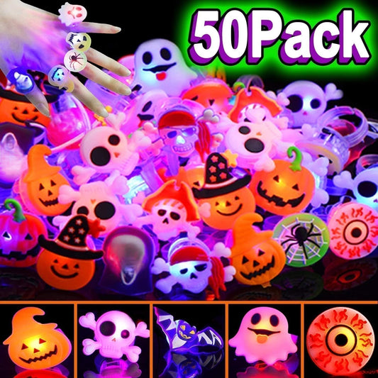 Gluschwein - 🎁LED-Licht Halloween Leuchtring😍 – Set mit 50 Stück