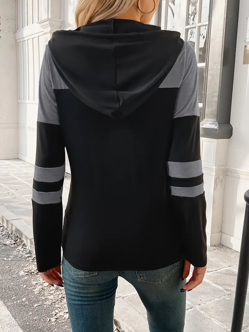 Tahliah - Lässiger Langarm Kapuzenpullover