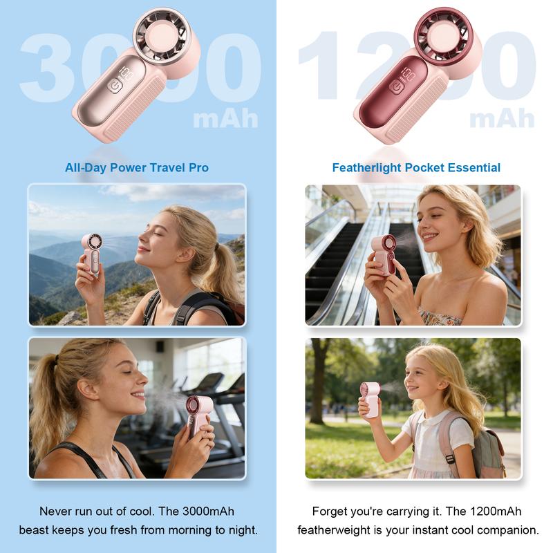 🌀Nur 16.99€ diesen Sommer!!!💨Mini-Handventilator mit LED-Anzeige –👍5-stufiger Turbo-Ventilator im Taschenformat.✨Über USB aufladbar, schnelle Kühlung für Reisen und beim Schminken. Das perfekte Geschenk.  Tragbare Kühlung