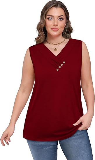 Gluschwein - Einfarbiges V-Ausschnitt-Tanktop für Damen – atmungsaktiv & vielseitig
