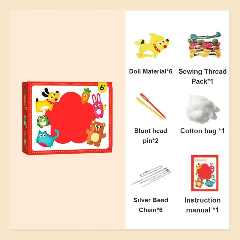 DIY-Nähset für Kinder – Kreatives Basteln mit süßen Tiermotiven