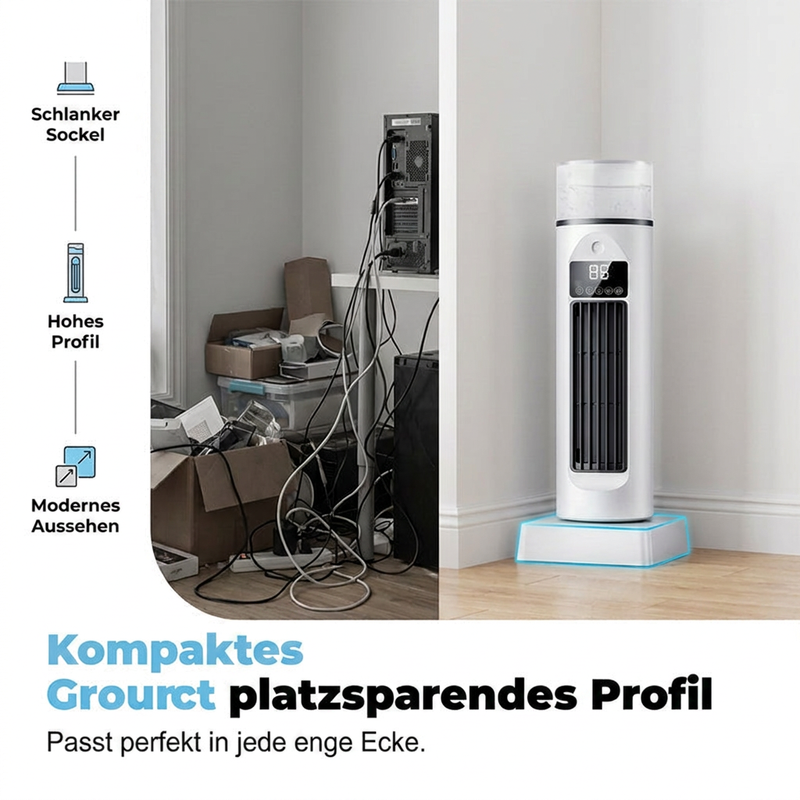 🌿6-stufiger Nebelventilator – Ideal für Zuhause, Büro und den Außenbereich ❄️