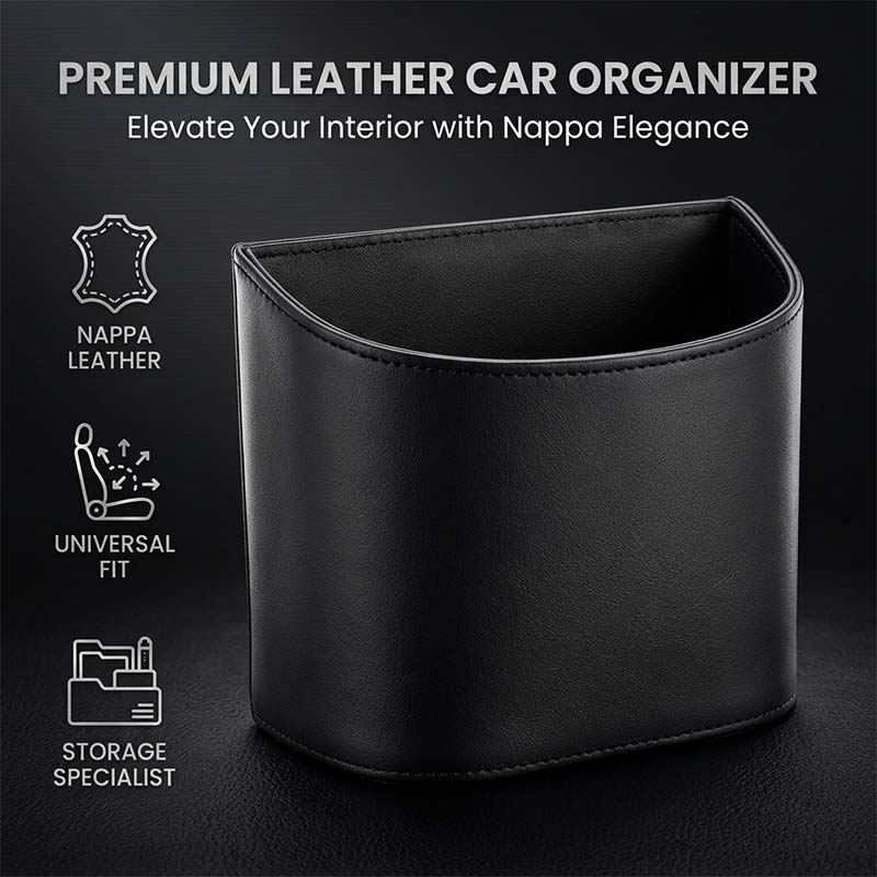 PU Leather Car Door Cup Holder