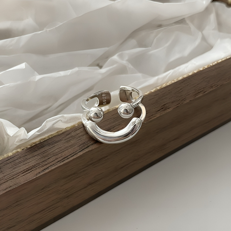 50% RABATT TEMPORÄR | PositiviRing | Smiley Verstellbarer Ring