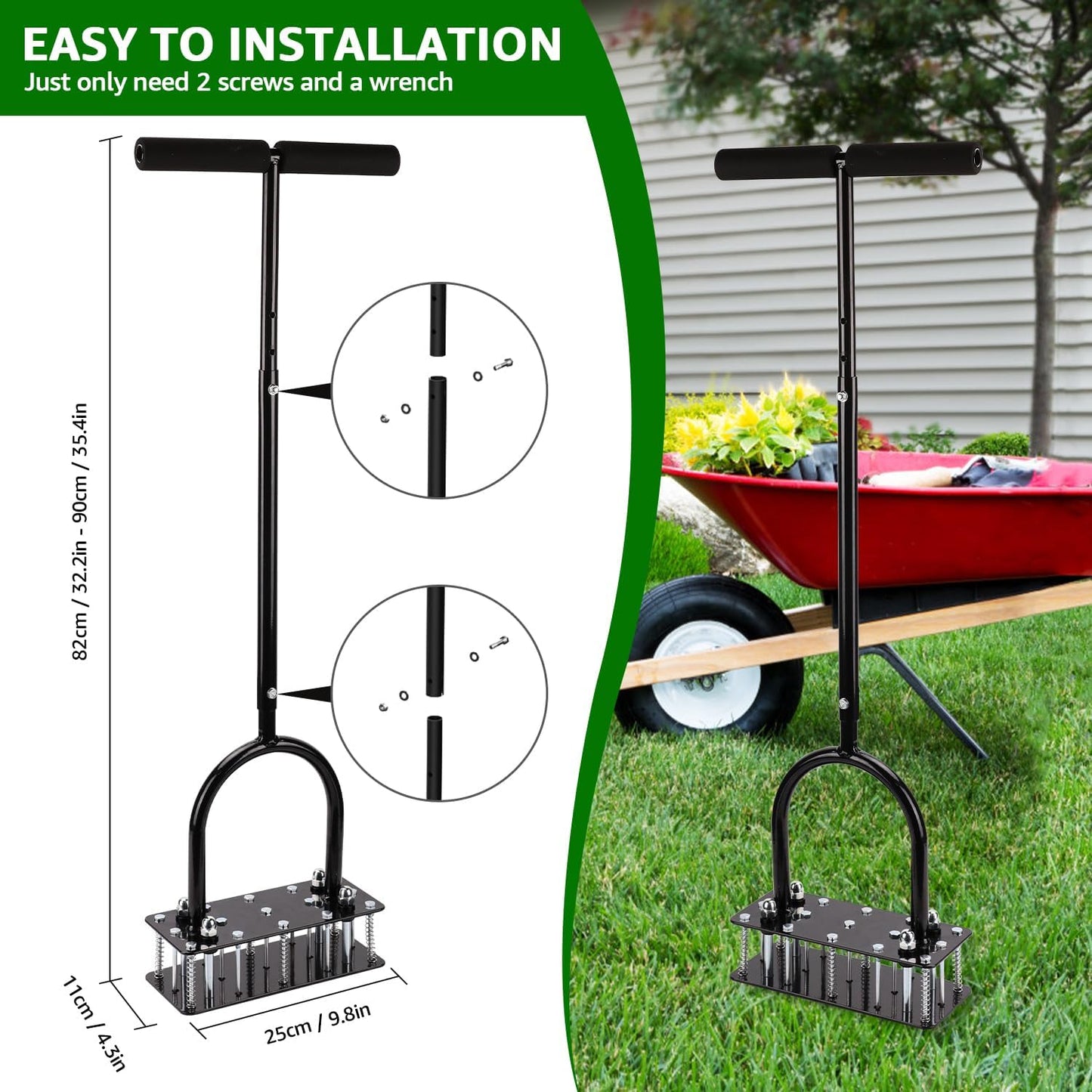 Gluschwein - Lawn Aerator - Automatischer, selbstreinigender Rasenbelüfter